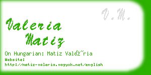 valeria matiz business card